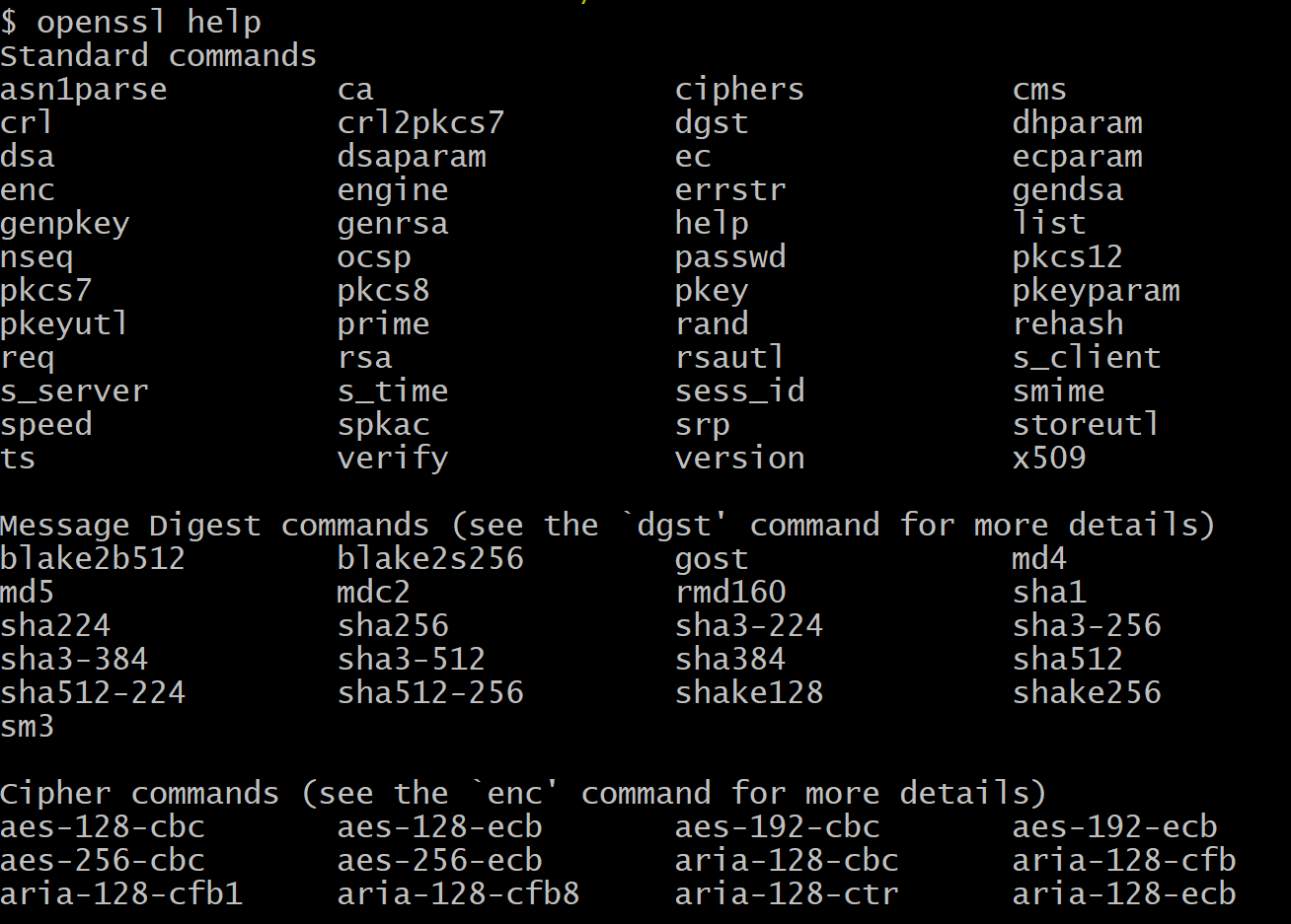 OpenSSL CLI